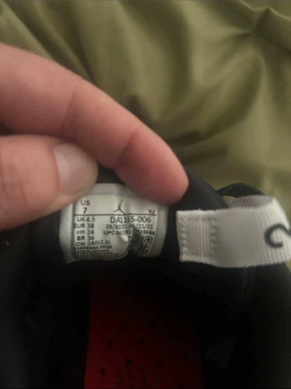 Women’s Jordans Black Athletic Sneakers with Red Accents